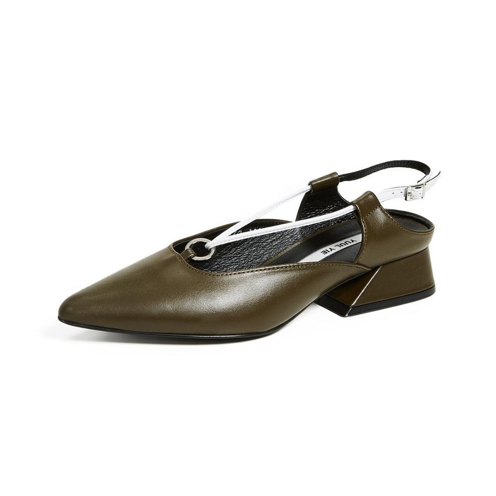 NWOT Yuul Yie Sling Back Y-heels In Olive size 6